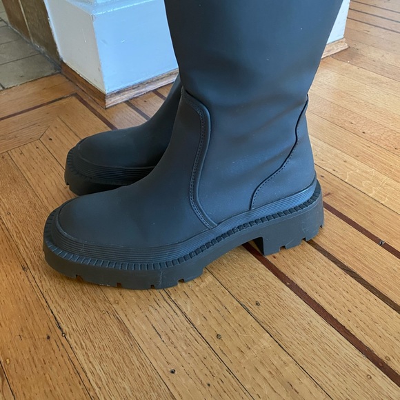 Zara welly boots / rain boots. Size 36. khaki green - Picture 2 of 3